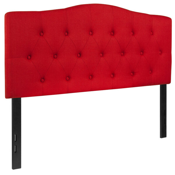 Contemporary Style Full Headboard-Red Fabric