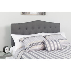 Wholesale Cambridge Tufted Upholstered King Size Headboard in Dark Gray Fabric