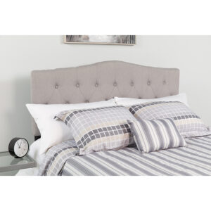 Wholesale Cambridge Tufted Upholstered Twin Size Headboard in Light Gray Fabric
