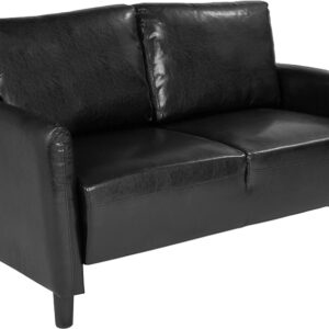 Wholesale Candler Park Upholstered Loveseat in Black Leather