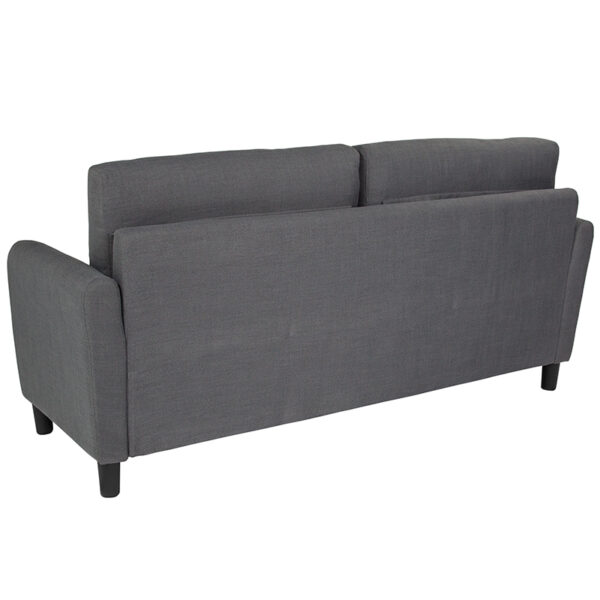 Contemporary Style Dark Gray Fabric Sofa