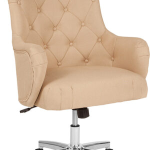 Wholesale Chambord Home and Office Upholstered High Back Chair in Beige Fabric