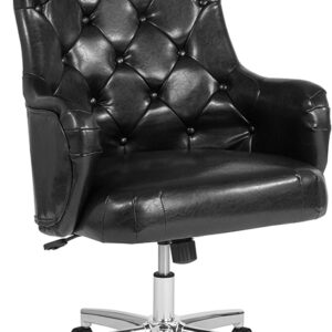 Wholesale Chambord Home and Office Upholstered High Back Chair in Black Leather