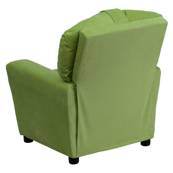Child Sized Recliner Chair Green Microfiber Kids Recliner