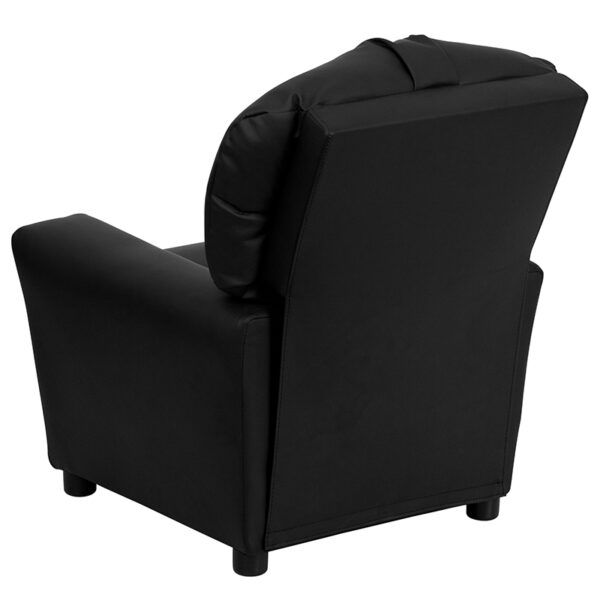 Child Sized Recliner Chair Black Leather Kids Recliner