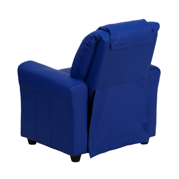 Kids Recliner - Lounge and Playroom Chair Blue Vinyl Kids Recliner