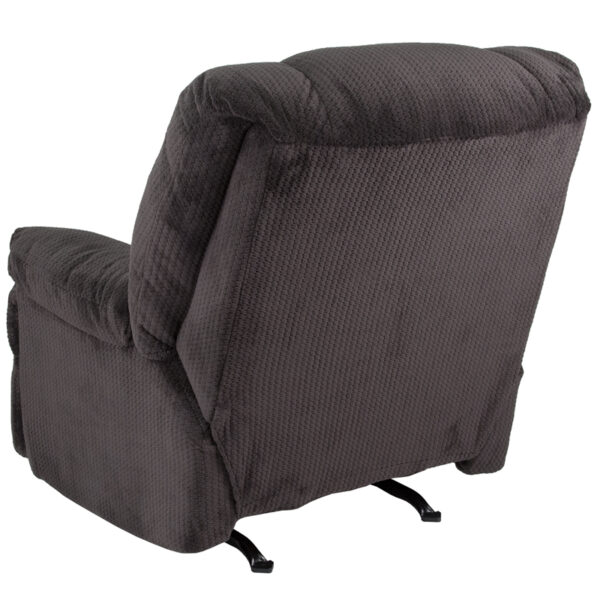 Contemporary Style Slate Microfiber Recliner