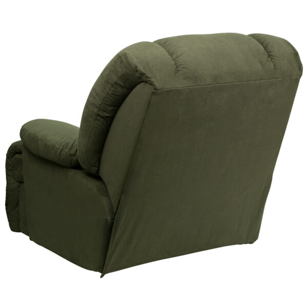 Contemporary Style Olive Microfiber Recliner