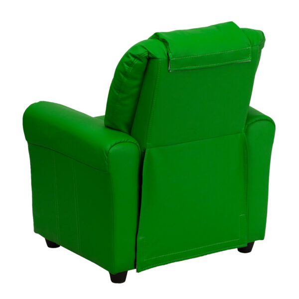 Kids Recliner - Lounge and Playroom Chair Green Vinyl Kids Recliner