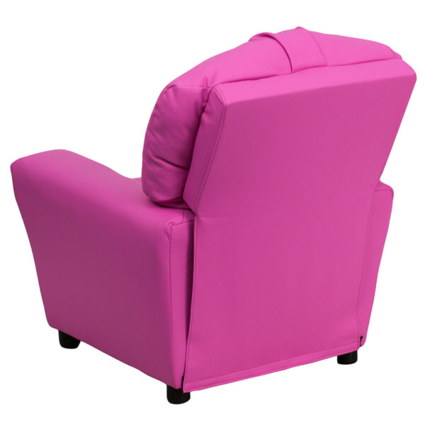 Child Sized Recliner Chair Hot Pink Vinyl Kids Recliner