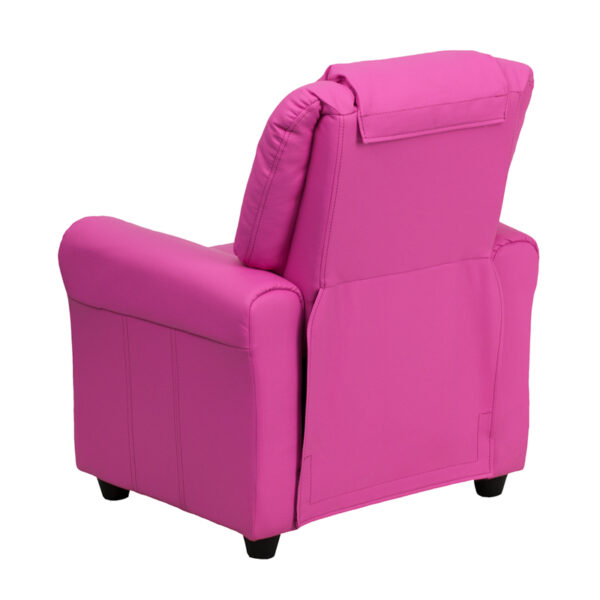 Kids Recliner - Lounge and Playroom Chair Hot Pink Vinyl Kids Recliner