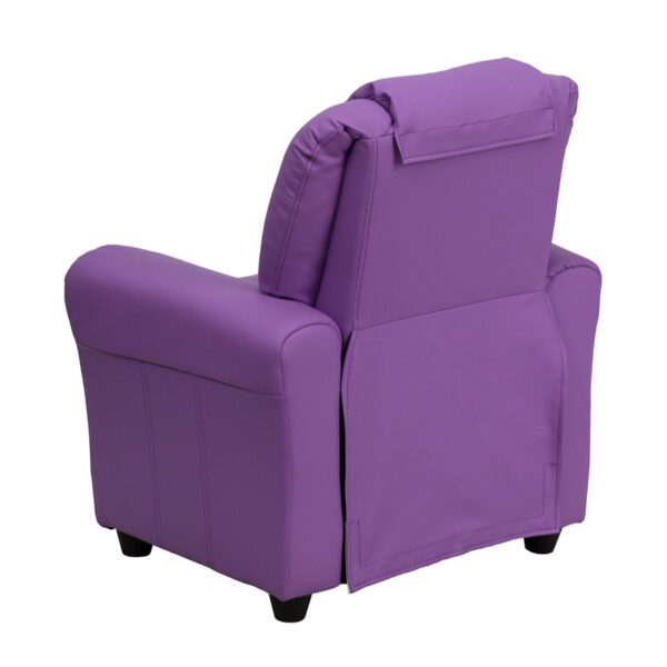 Kids Recliner - Lounge and Playroom Chair Lavender Vinyl Kids Recliner