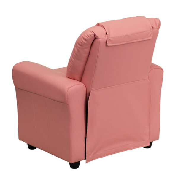 Kids Recliner - Lounge and Playroom Chair Pink Vinyl Kids Recliner