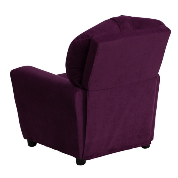 Child Sized Recliner Chair Purple Micro Kids Recliner