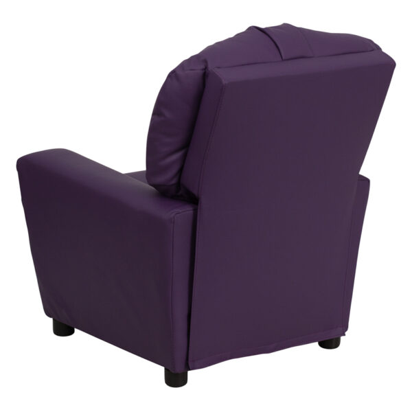 Child Sized Recliner Chair Purple Vinyl Kids Recliner