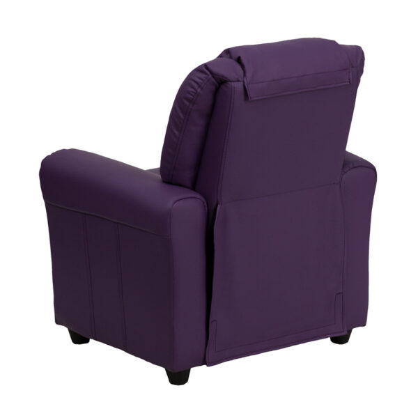 Kids Recliner - Lounge and Playroom Chair Purple Vinyl Kids Recliner