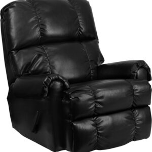 Wholesale Contemporary Ty Black Leather Rocker Recliner