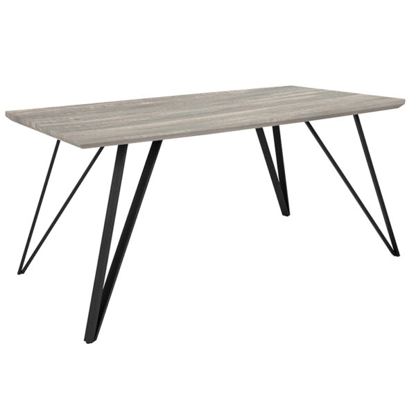 Wholesale Corinth 31.5" x 63" Rectangular Dining Table in Distressed Gray Wood Finish