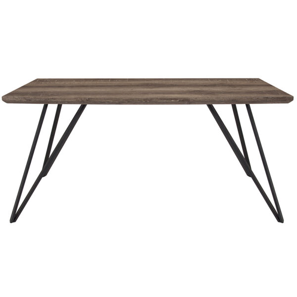 Lowest Price Corinth 31.5" x 63" Rectangular Dining Table in Distressed Light Brown Wood Finish