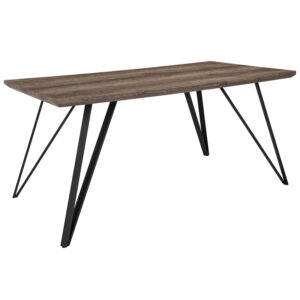 Wholesale Corinth 31.5" x 63" Rectangular Dining Table in Distressed Light Brown Wood Finish