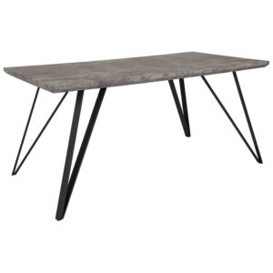 Wholesale Corinth 31.5" x 63" Rectangular Dining Table in Faux Concrete Finish