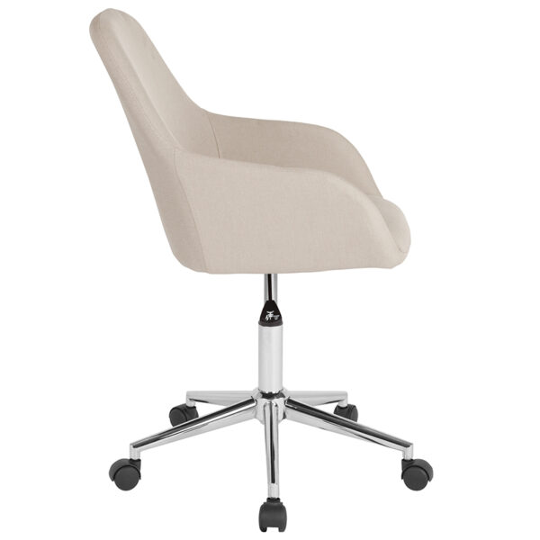 Lowest Price Cortana Home and Office Mid-Back Chair in Beige Fabric