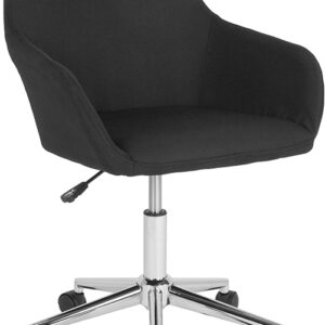 Wholesale Cortana Home and Office Mid-Back Chair in Black Fabric