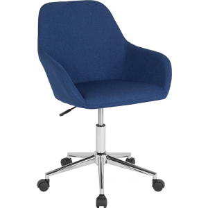 Wholesale Cortana Home and Office Mid-Back Chair in Blue Fabric