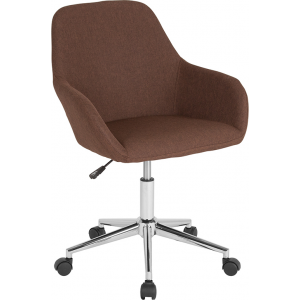 Wholesale Cortana Home and Office Mid-Back Chair in Brown Fabric
