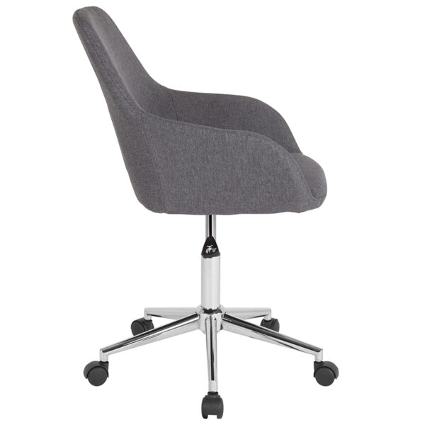 Lowest Price Cortana Home and Office Mid-Back Chair in Dark Gray Fabric