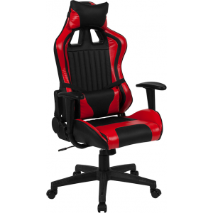 Wholesale Cumberland Comfort Series High Back Black & Red Reclining Racing/Gaming Office Chair with Adjustable Lumbar Support