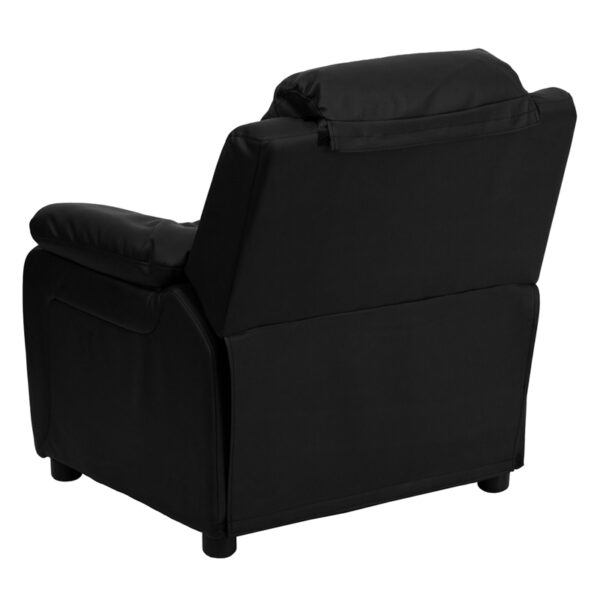 Child Sized Recliner Chair Black Leather Kids Recliner