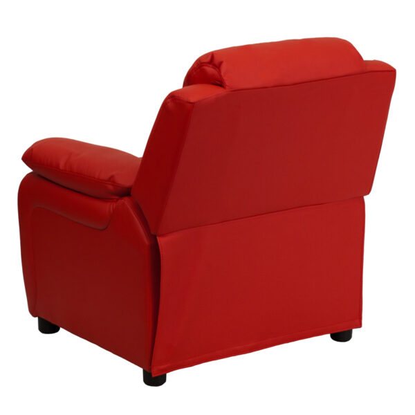 Child Sized Recliner Chair Red Vinyl Kids Recliner