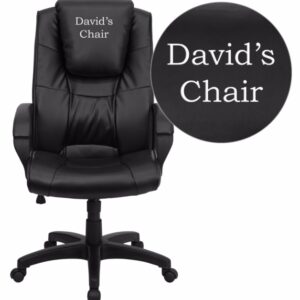 Wholesale Dreamweaver Personalized Black Leather Executive Swivel Office Chair with Arms
