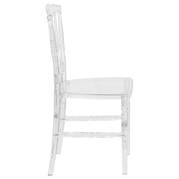 Lowest Price Flash Elegance Crystal Ice Napoleon Stacking Chair