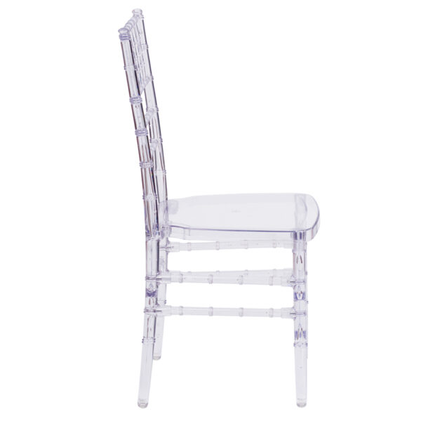 Lowest Price Flash Elegance Crystal Ice Stacking Chiavari Chair