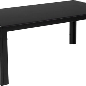 Wholesale Franklin Collection Sleek Black Glass Coffee Table with Black Metal Legs