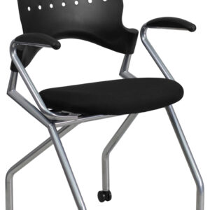Wholesale Galaxy Mobile Nesting Chair with Arms and Black Fabric Seat