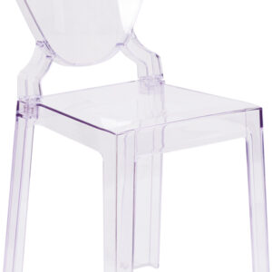 Wholesale Ghost Chair with Tear Back in Transparent Crystal