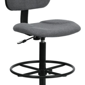 Wholesale Gray Fabric Drafting Chair (Cylinders: 22.5''-27''H or 26''-30.5''H)