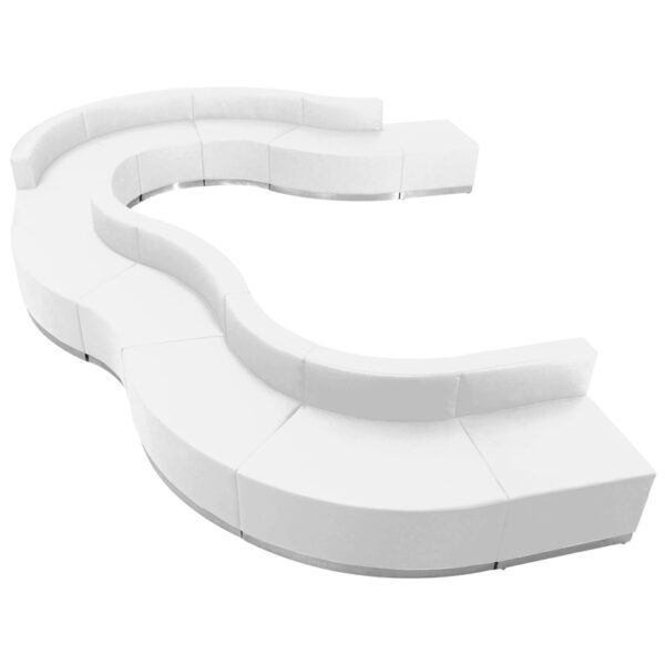Wholesale HERCULES Alon Series Melrose White Leather Reception Configuration