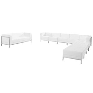 Wholesale HERCULES Imagination Series Melrose White Leather Sectional & Sofa Set