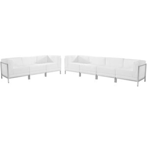 Wholesale HERCULES Imagination Series Melrose White Leather Sofa Set