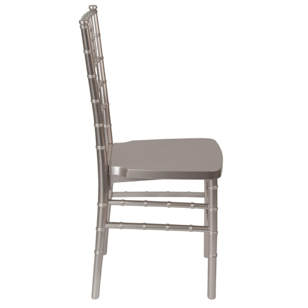 Lowest Price HERCULES PREMIUM Series Pewter Resin Stacking Chiavari Chair