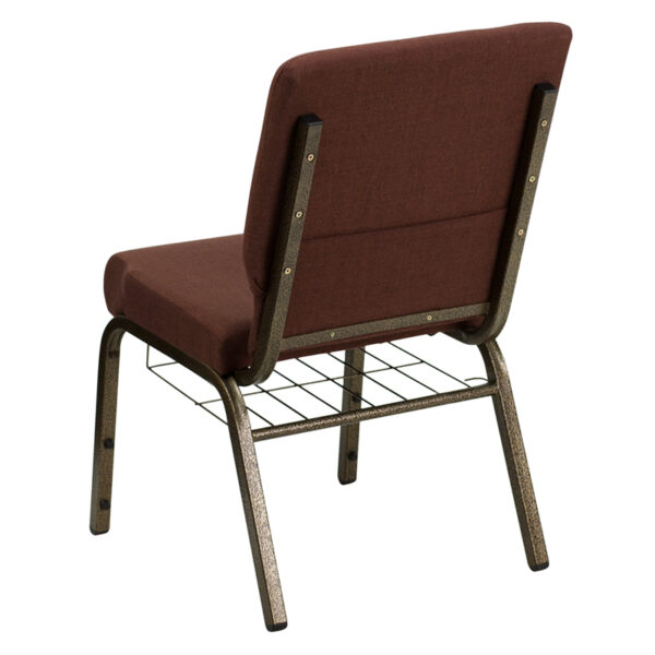 Multipurpose Church Chair Brown Fabric Church Chair