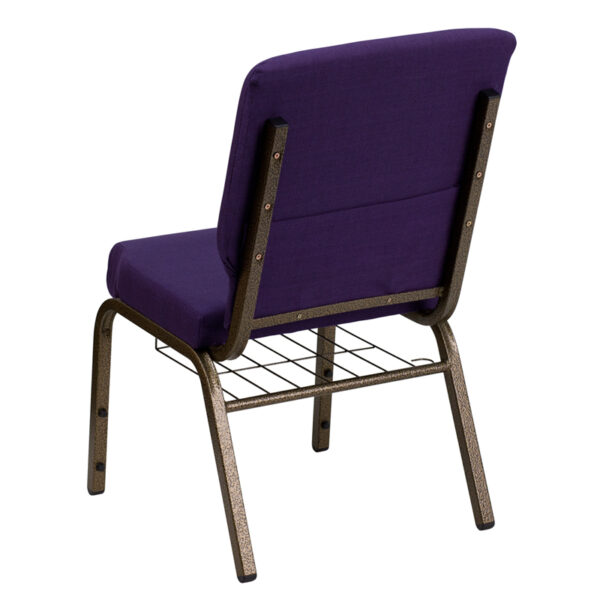 Multipurpose Church Chair Purple Fabric Church Chair