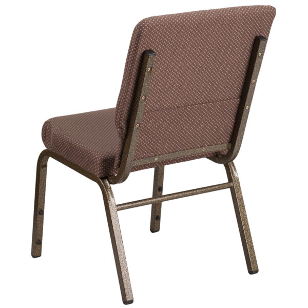 Multipurpose Church Chair Brown Dot Fabric Church Chair