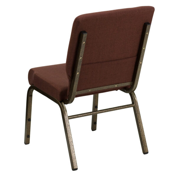 Multipurpose Church Chair Brown Fabric Church Chair