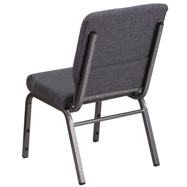 Multipurpose Church Chair Dark Gray Fabric Church Chair