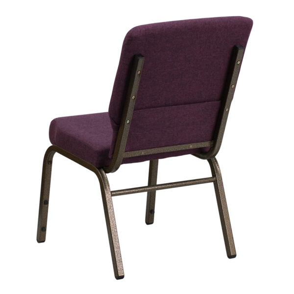 Multipurpose Church Chair Plum Fabric Church Chair